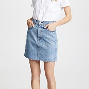 high waisted jean skirt